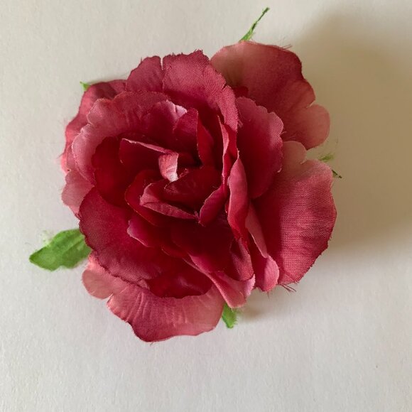 Pink Rose Barrette - Picture 2 of 3